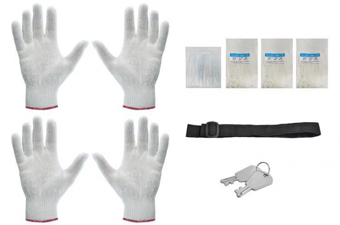 Trusa de scule din aluminiu, tip troler, usor de transportat cu 1000 piese - Gri [7]