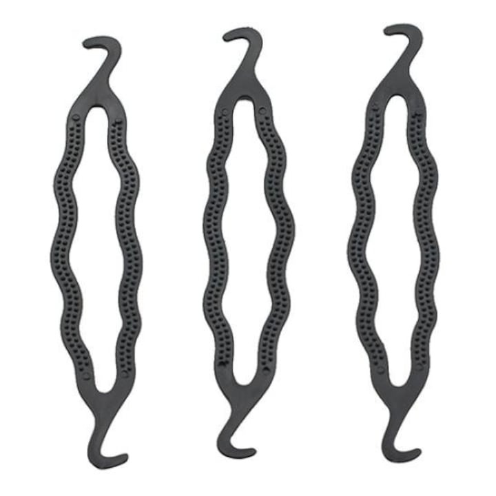 Accesoriu pentru par, tip clema, plastic, pentru coc, 20 cm, negru [2]