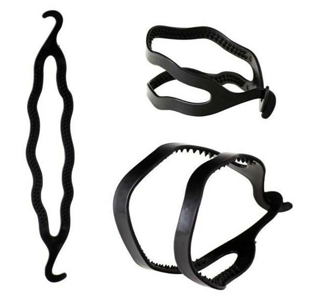 Accesoriu pentru par, tip clema, plastic, pentru coc, 20 cm, negru [1]