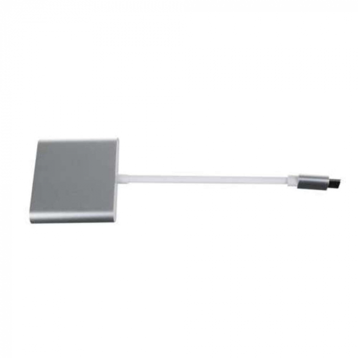 Adaptor Hub 3in1, HDMI,USB 3.0,type C,transfer rapid de date - Gri [2]