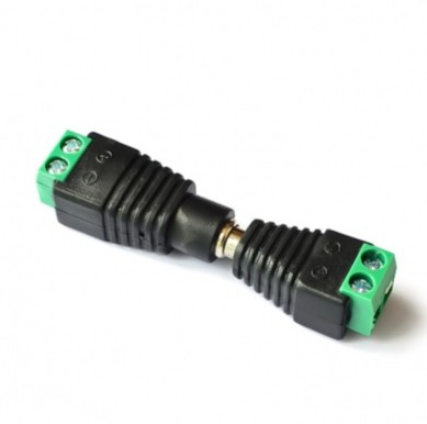 Adaptor alimentare CCTV DC 2.1/5.5 mm cu terminale cu surub, set 2 conectori mama si tata pentru camere supraveghere, DVR si alimentatoare 12V [2]