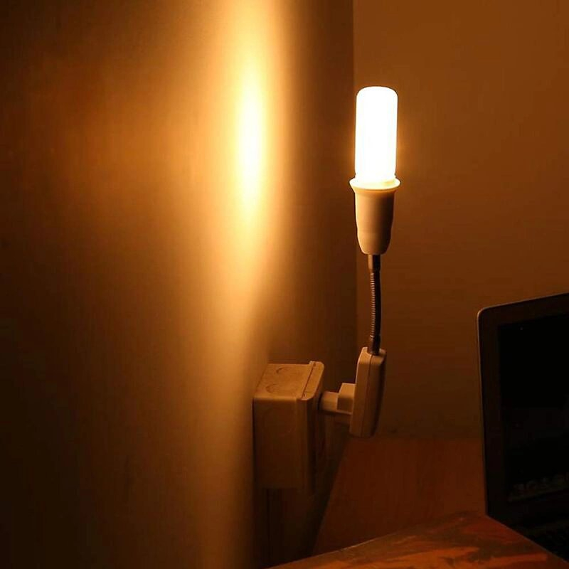 Adaptor dulie E27 alb, 20 cm, cu intrerupator fara fir, convertor pentru becuri LED, brat flexibil reglabil 360 grade, pentru bucatarie, dormitor, restaurant si cafenea [4]