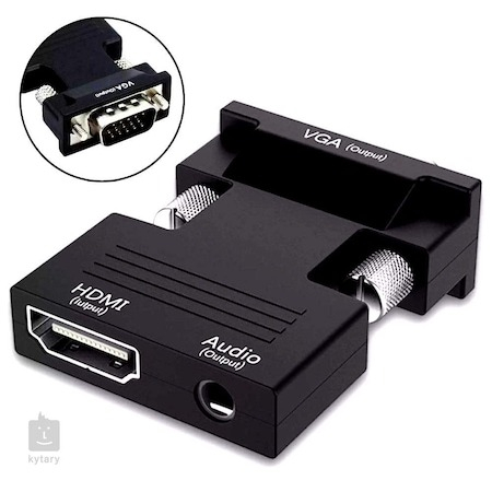 Adaptor HDMI la VGA, Jack 3,5 mm, 1080P, Negru [4]