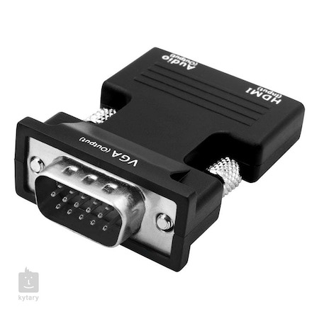 Adaptor HDMI la VGA, Jack 3,5 mm, 1080P, Negru [5]
