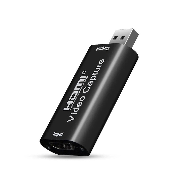 Adaptor HDMI pentru captura video de inalta calitate, conectare USB - Negru [5]