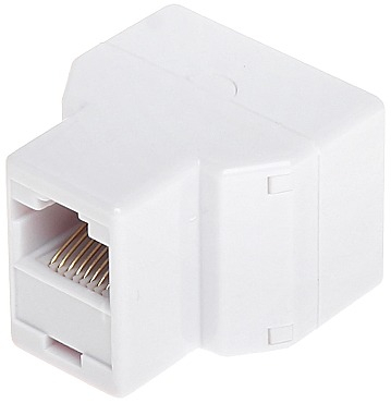 Splitter adaptor pentru cablu retea LAN,mufa RJ45,o intrare si 2 iesiri - Alb [4]