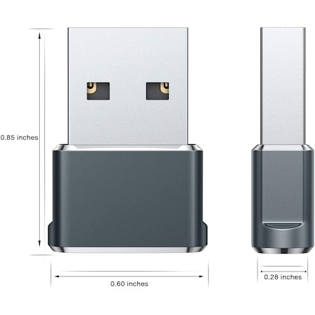 Adaptor mini USB tip C la USB, viteza rapida de transfer - Negru [4]