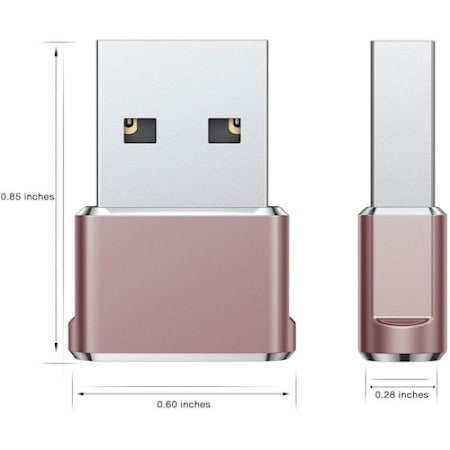 Adaptor mini USB tip C la USB, viteza rapida de transfer - Roz [4]