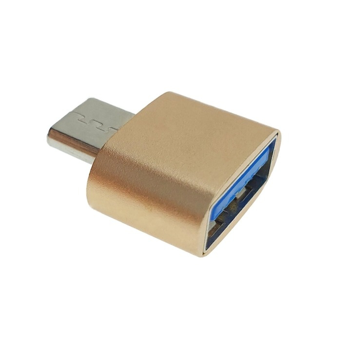 Adaptor transfer date USB 2.0 la USB Type-C - Auriu [4]