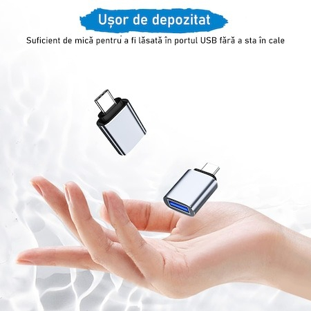 Adaptor transfer date USB 3.0 la USB Type-C - Gri [2]
