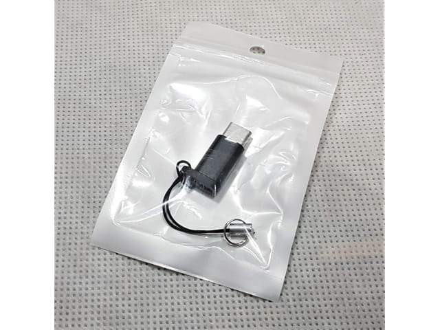 Adaptor USB-C negru cu breloc, convertor compact Type-C, conector portabil pentru telefon, tableta si dispozitive compatibile USB-C [3]