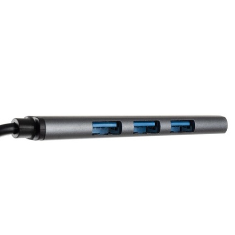 Adaptor USB cu 4 iesiri, transfer rapid de date, USB 3.0 si 2.0, carcasa aluminiu, Plug & Play, pentru laptop si PC [9]
