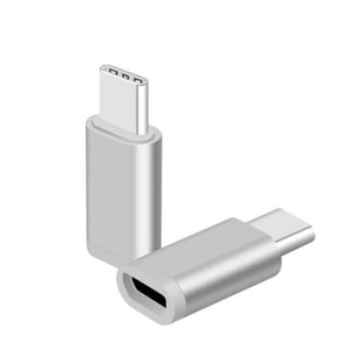 Adaptor USB tip C la micro USB pentru diverse dispozitive - Gri [2]