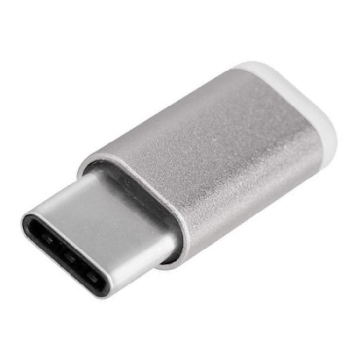 Adaptor USB tip C la micro USB pentru diverse dispozitive - Gri [3]
