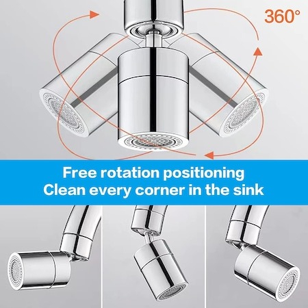 Aerator robinet pivotant, rotire 360 grade - Argintiu [2]