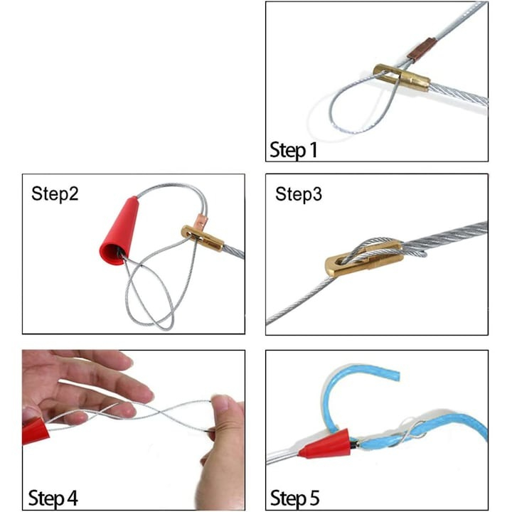 Agrafa extractoare multifunctionala pentru extragerea firelor, a diverse conductoare, lungime 24 cm, diametru 1.2mm [6]