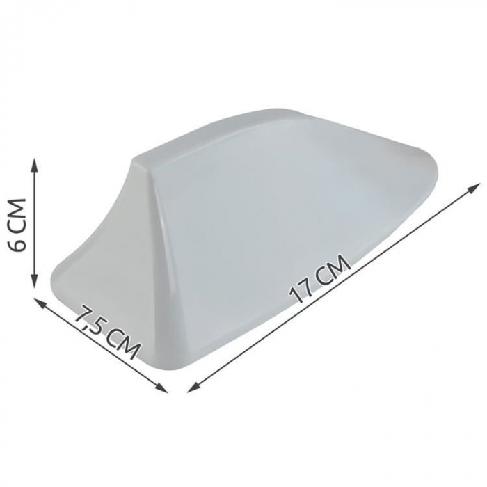 Antena auto coada de rechin universala cu accesorii de montare incluse - Alb [5]