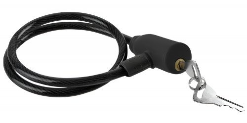 Antifurt de bicicleta cu invelis siliconic,cablu flexibil,66 cm - Negru [3]