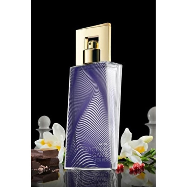 Apă de parfum Avon Attraction Game pentru femei, 50 ml – oriental-fructată cu note de cireșe negre, ciocolată și mosc, parfum intens și captivant [5]