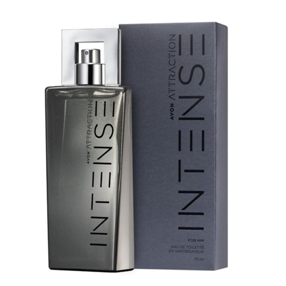 Apă de parfum Avon Attraction Intense pentru bărbați 75 ml – parfum lemnos-oriental cu note de mandarină, cardamom și ambră, creat pentru bărbatul modern, pasional și sigur pe sine [1]