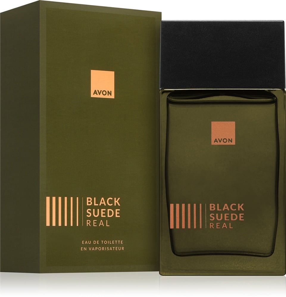Apă de toaletă Avon Black Suede Real pentru bărbați 100 ml – parfum lemnos-aromatic cu note de bergamotă, lavandă și mosc, pentru bărbatul autentic, puternic și încrezător [1]