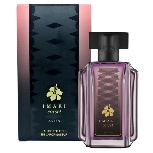 Apa de toaletă Avon Imari Corset pentru femei, 50 ml, floral-fructată-gourmand, cu note de zmeură, trandafir și cacao [1]