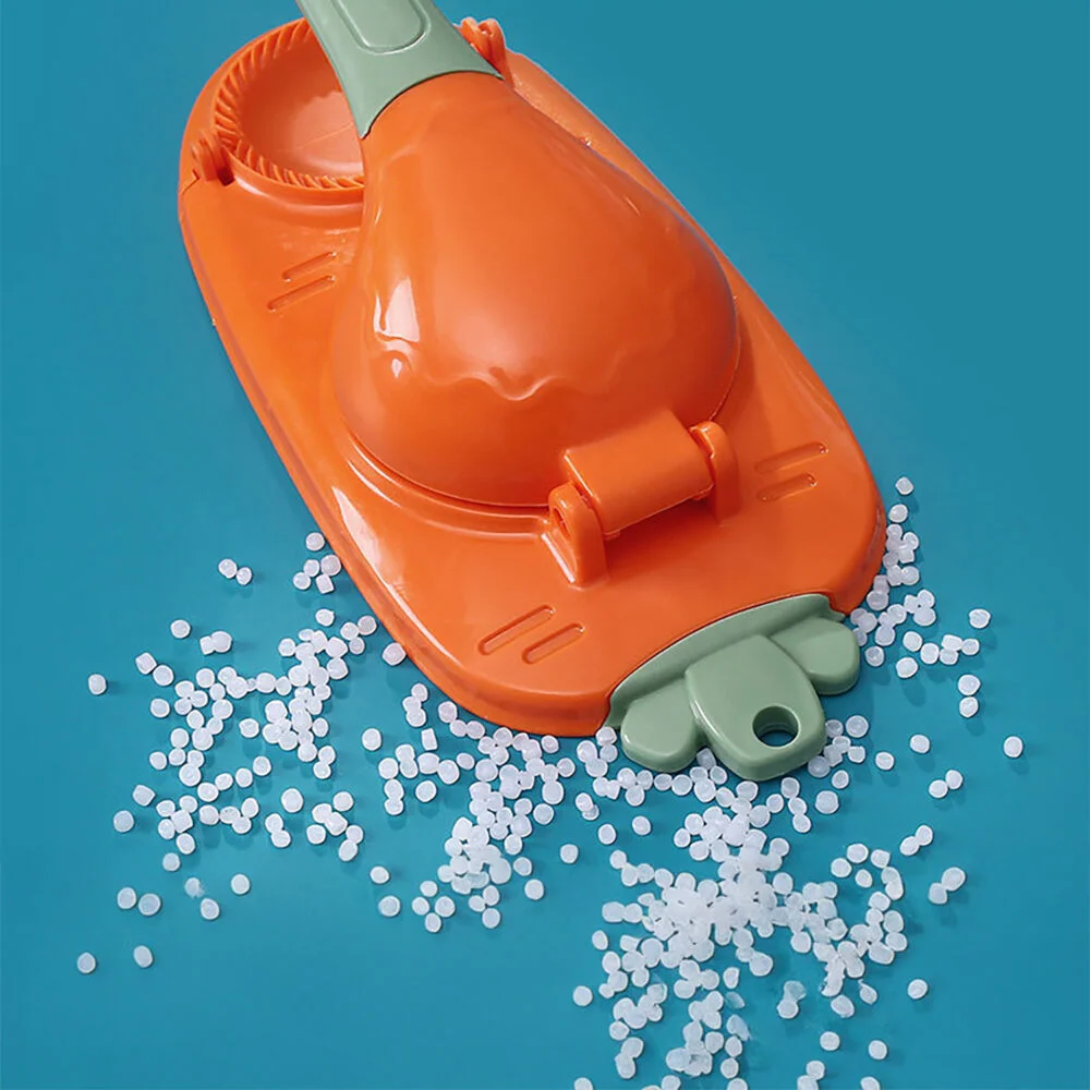 Aparat 2 in 1 pentru Galuste si Coltunasi, Presa si Forma pentru Umplere Aluat, 23.5 x 20 cm, Plastic Alimentar, Portocaliu [4]