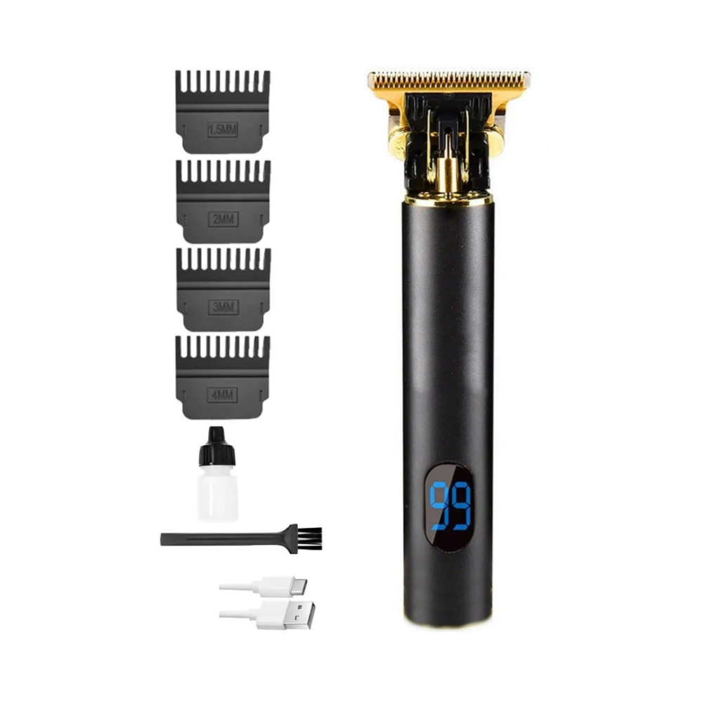 Aparat de tuns, indicator baterie LCD, incarcare USB, autonomie 2h, accesorii incluse, negru [4]