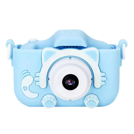 Aparat foto pentru copii,rezolutie 1080P HD,ecran 2 inch,12 MP + SD card inclus - Albastru [2]