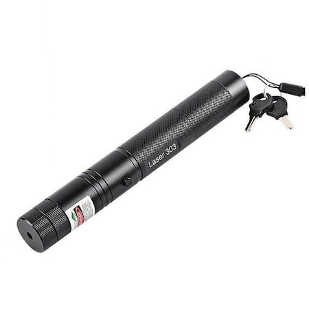 Aparat laser pointer verde cu capete interschimbabile, baterie si acumulator - Negru [2]