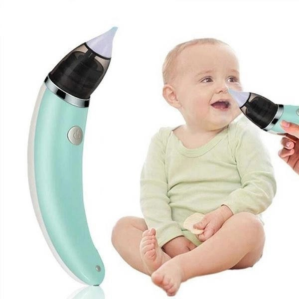 Aspirator nazal electric pentru bebelusi,capat din silicon si cablu de incarcare inclus - Verde [5]