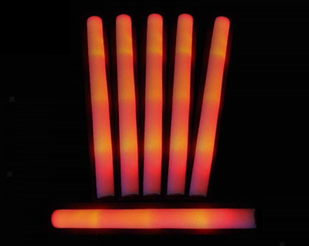 Bagheta LED pentru atmosfera de petrecere, accesoriu evenimente si concerte, 47 cm, portocaliu [6]