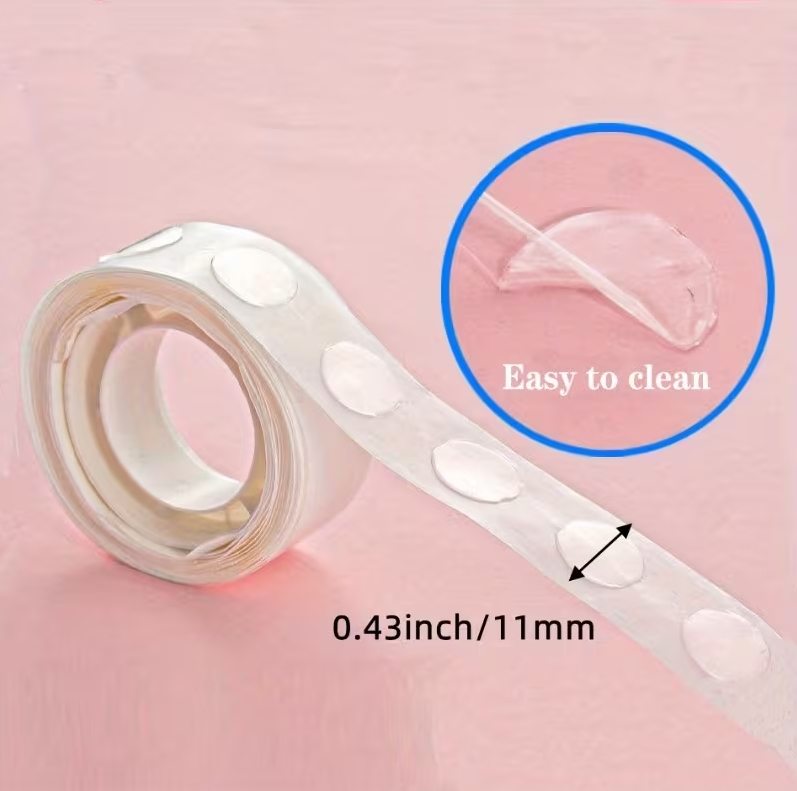 Banda adeziva pentru baloane, transparenta, rola 100 puncte adezive, fixare decoratiuni usoara si curata [2]