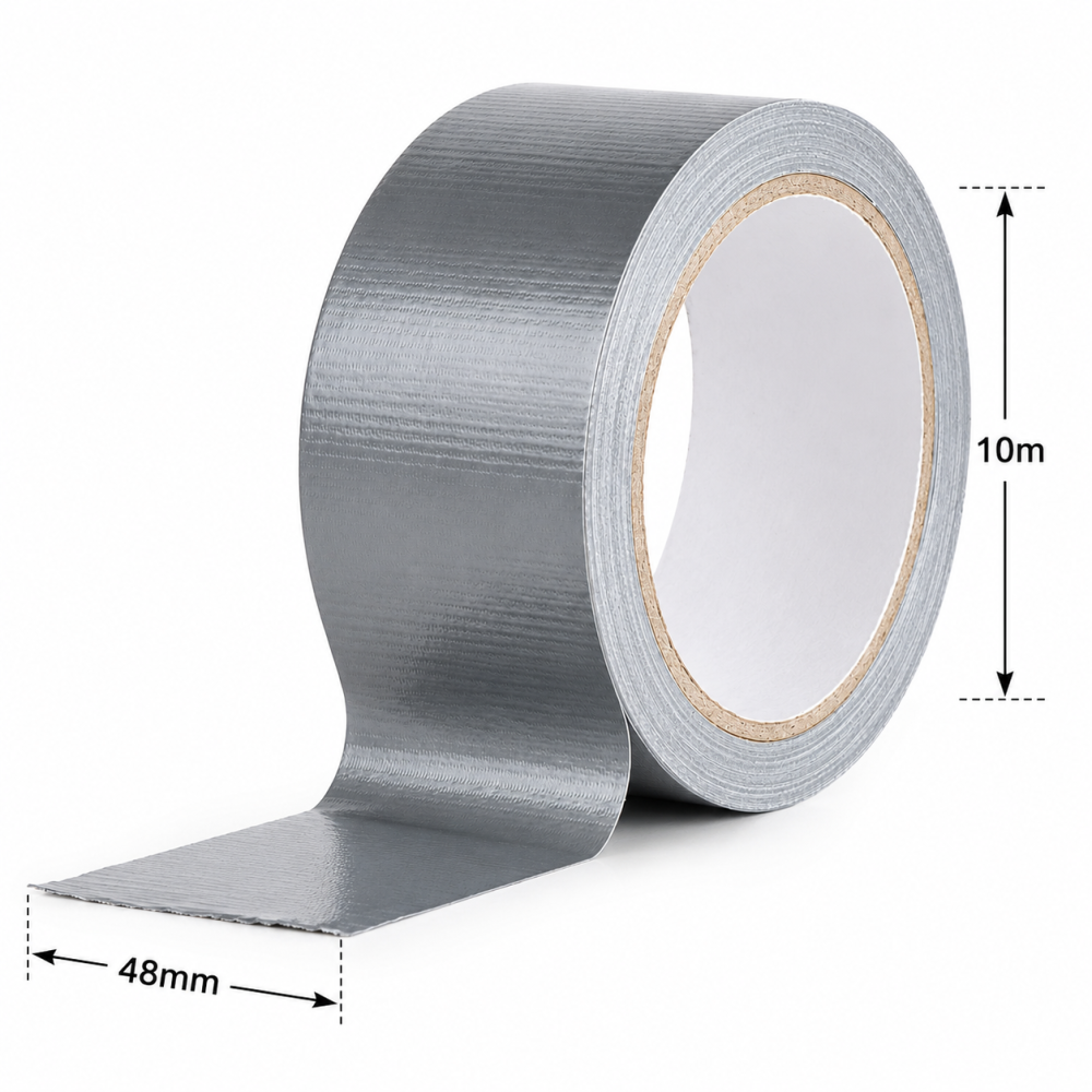Banda adeziva tehnica gri 48 mm x 10 m, armata si rezistenta la apa, pentru reparatii [2]