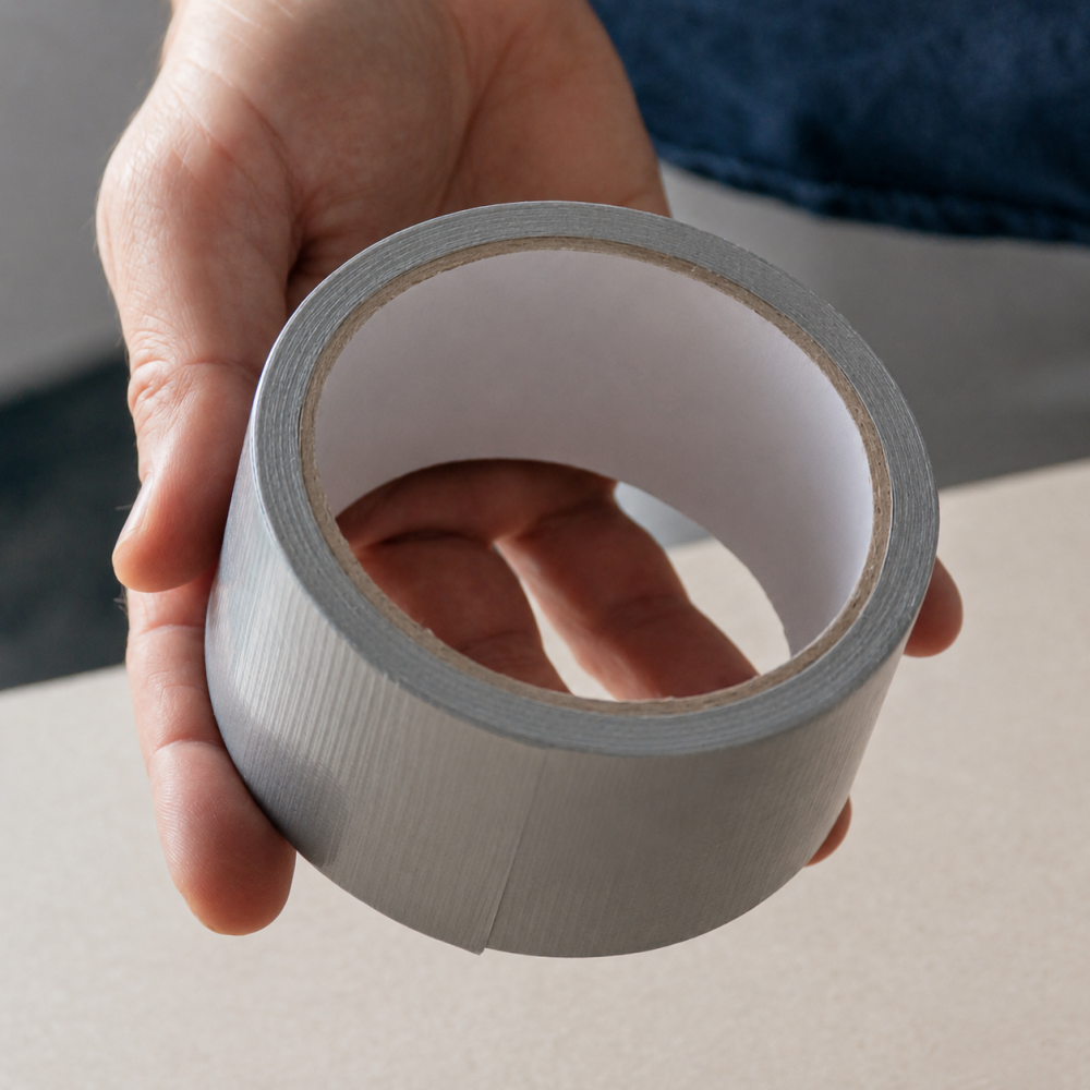 Banda adeziva tehnica gri 48 mm x 10 m, armata si rezistenta la apa, pentru reparatii [4]