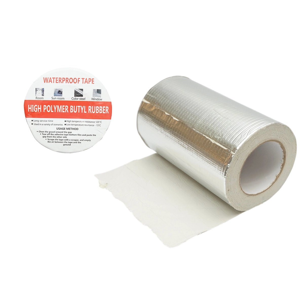 Banda argintie 200 mm x 10 m autoadeziva impermeabila cu cauciuc butilic si folie de aluminiu [2]