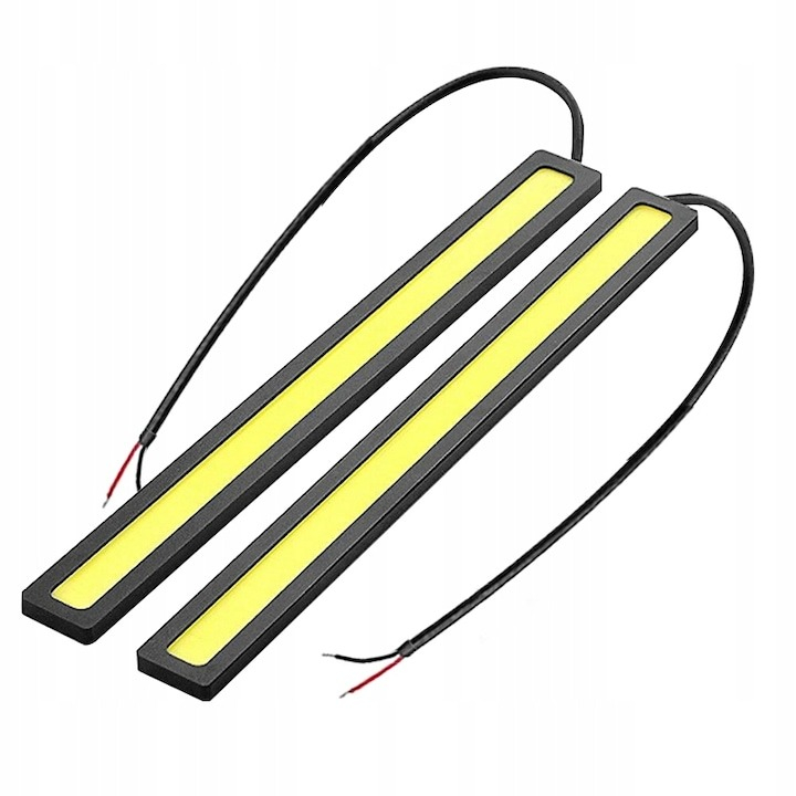 Banda auto LED, lumini de zi, putere 12W, 28 LED, culoare alba 6500K, lungime 17 cm [6]