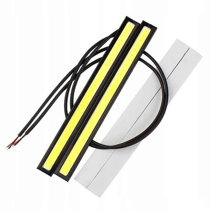 Banda auto LED, lumini de zi, putere 12W, 28 LED, culoare alba 6500K, lungime 17 cm [7]