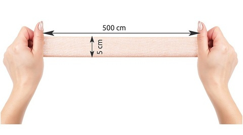Banda modelatoare pentru sustinerea bustului, 5 m x 5 cm, extensie 180%, impermeabila, 10 protectii pentru mameloane [9]