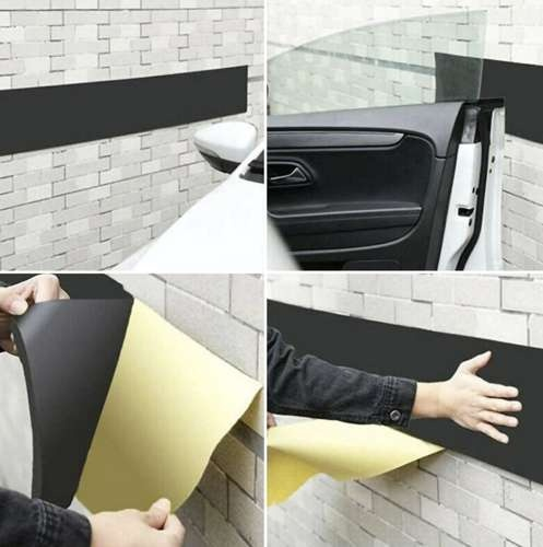 Banda protectoare pentru garaj si portiere, spuma EVA autoadeziva, amortizare impact, 200 x 20 x 0.4 cm, negru [5]