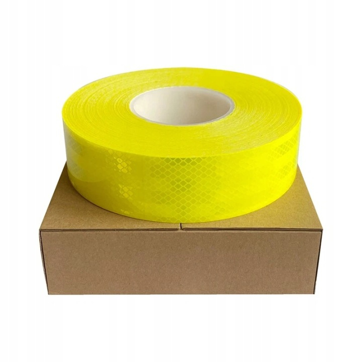 Banda Reflectorizanta Autoadeziva Verde Fluorescent, 10 m x 5 cm, Reflectie Puternica, Rezistenta la Intemperii, pentru Marcaj, Semnalizare si Siguranta [2]
