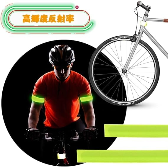 Banda reflectorizanta verde, 40x3 cm, ajustabila, pentru siguranta in intuneric – vizibilitate crescuta pentru mers, alergare, ciclism sau drumuri slab iluminate [10]