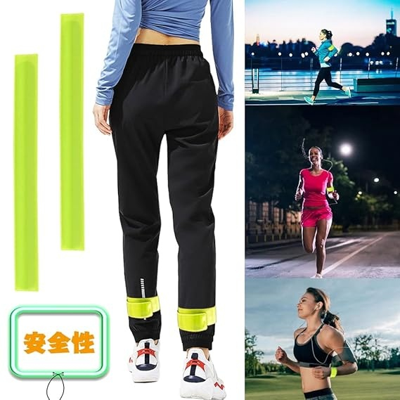 Banda reflectorizanta verde, 40x3 cm, ajustabila, pentru siguranta in intuneric – vizibilitate crescuta pentru mers, alergare, ciclism sau drumuri slab iluminate [11]