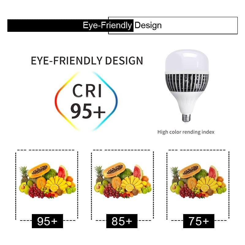 Bec foto LED 80W 6400K - lumina continua rece, fasung E27 [4]