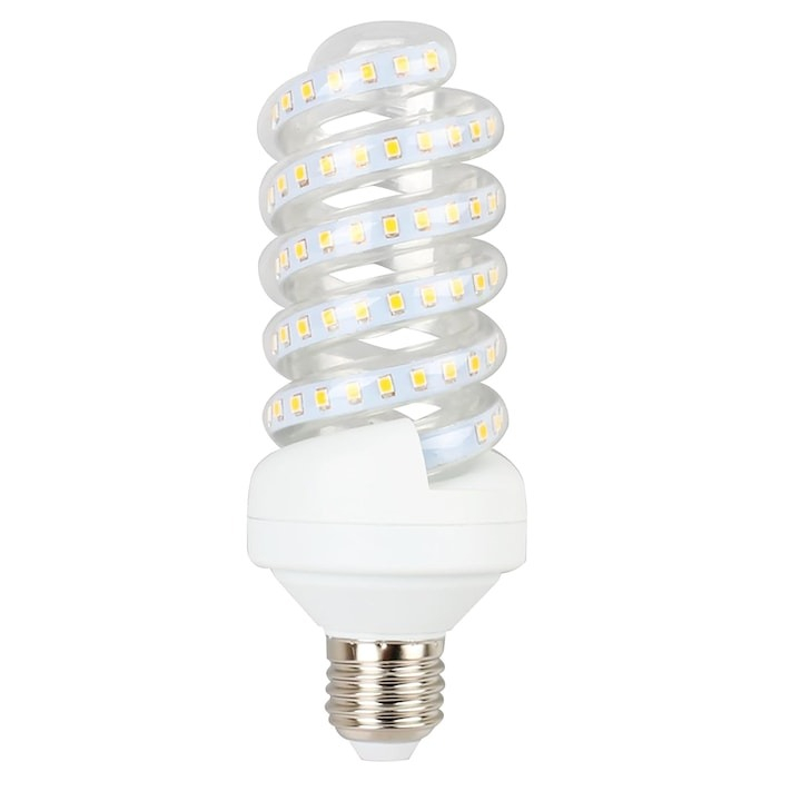 Bec LED, 5W, spiralat, soclu E27, alb rece [6]