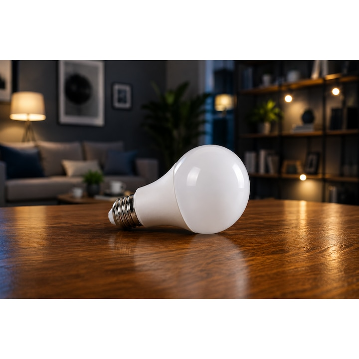 Bec LED E27 7W lumina rece 6500K, iluminare eficienta pentru interior, consum redus energie, echivalent bec clasic 60W [4]