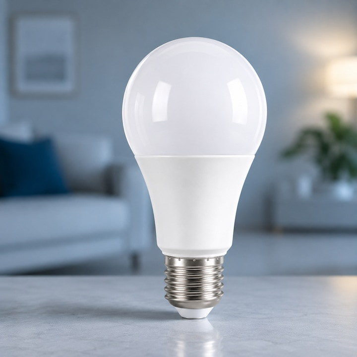 Bec LED E27 9W lumina rece 6500K, iluminare economica pentru interior, consum redus energie, echivalent bec clasic 75W [6]