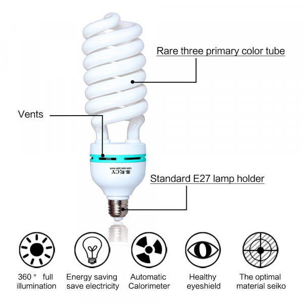 Bec lumina difuza E27 220v 5500k 85W, pentru studio foto [3]