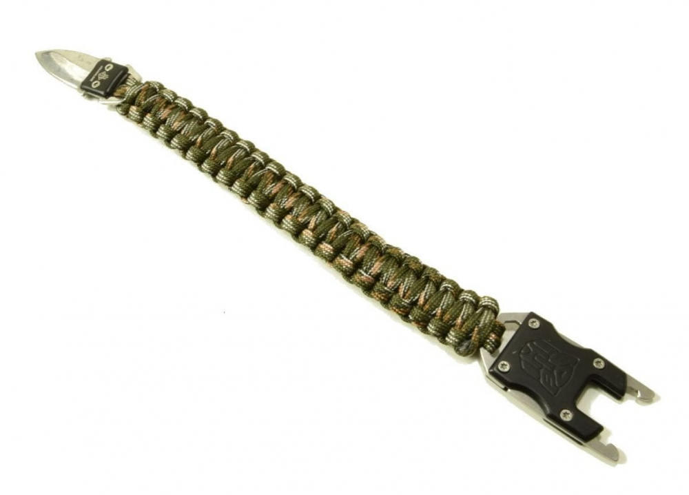 Bratara supravietuire pentru camping, cutit inclus - Camuflaj [5]