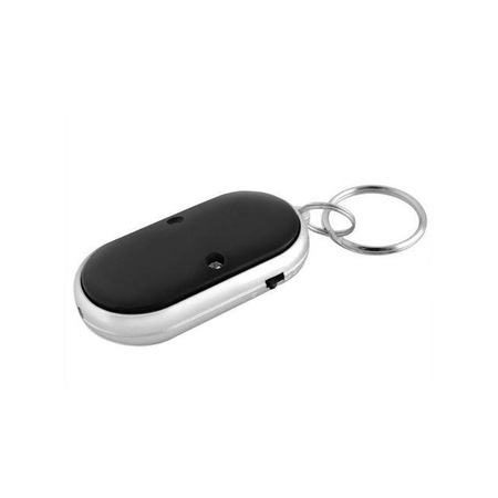 Dispozitiv breloc pierdere chei,localizare prin sunet, mini lanterna LED - Negru [3]
